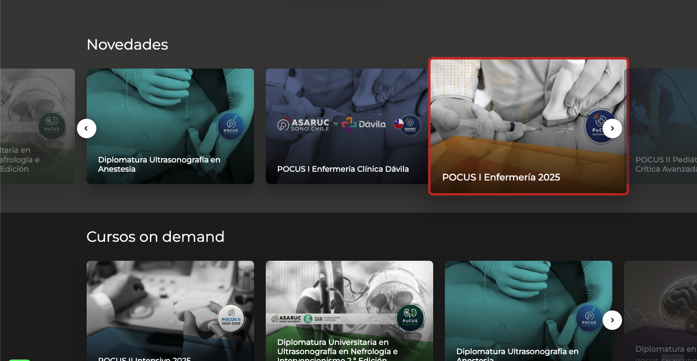 Paso 3: Pantalla principal del curso una vez inscrito